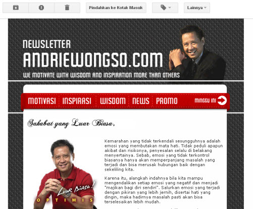 Newsletter AndrieWongso.com